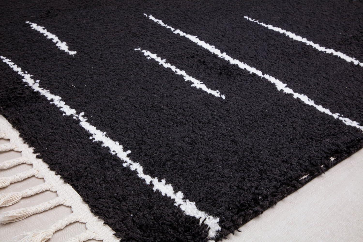 George Oliver Colletti Bennett Abstract Introspective Black Area Rug