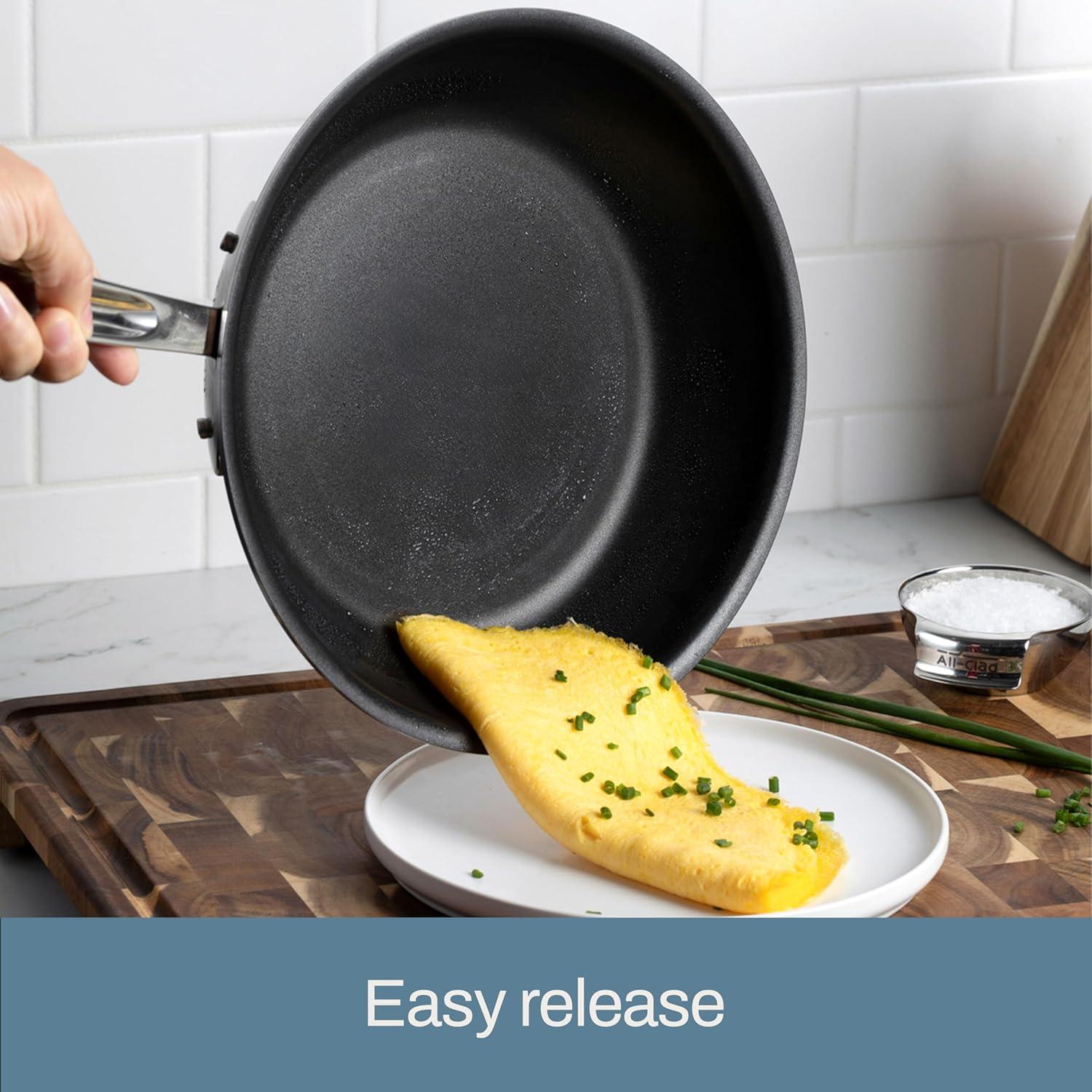 8-Inch Stainless Steel Nonstick Fry Pan with Aluminum Core