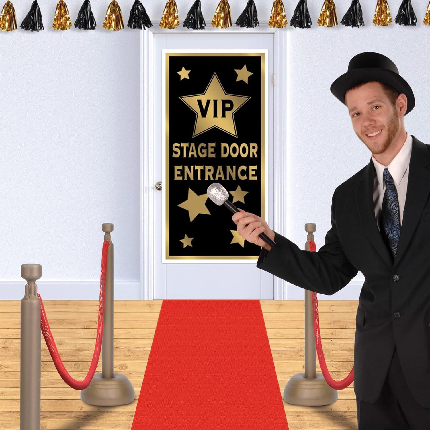 Beistle VIP Stage Door Entrance Door Cover, 5' x 30", (2/Pkg) Multicolored