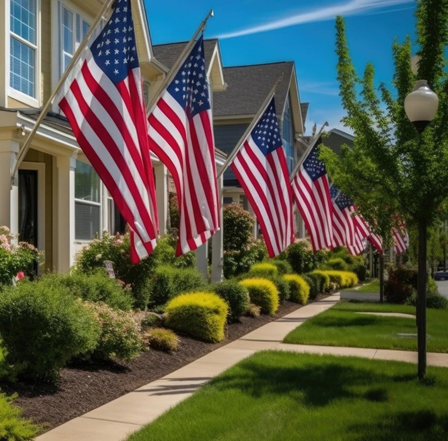 Heavy Duty 5x8 American Flag with Embroidered Stars