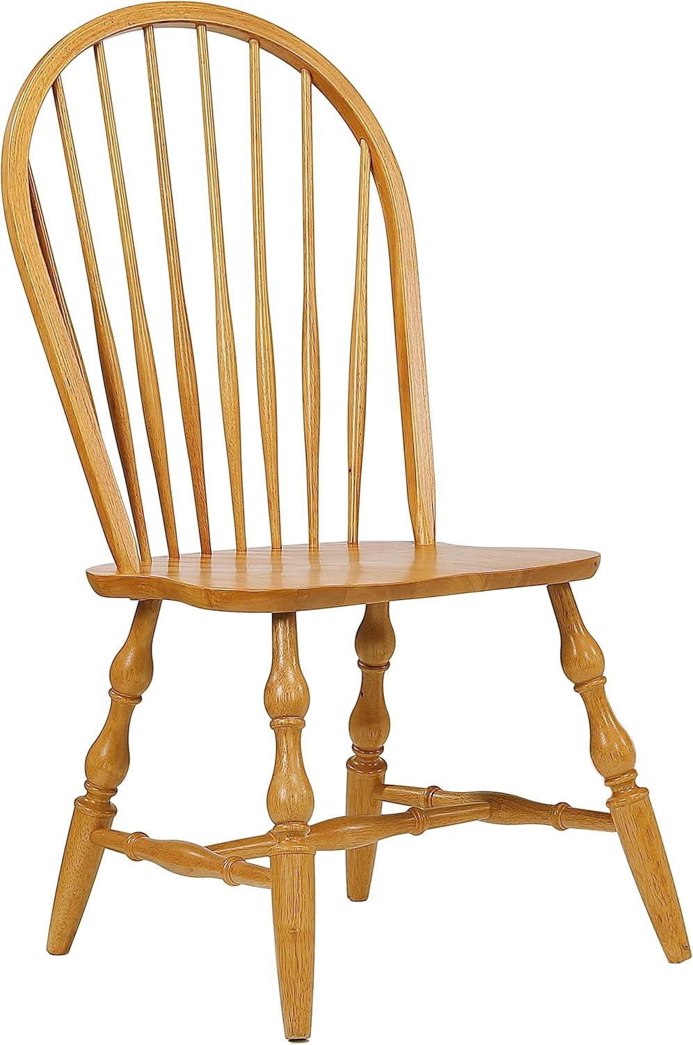 Sunset Trading Oak Selections 18" Wood Windsor Dining Chair in Oak (Set of 2)
