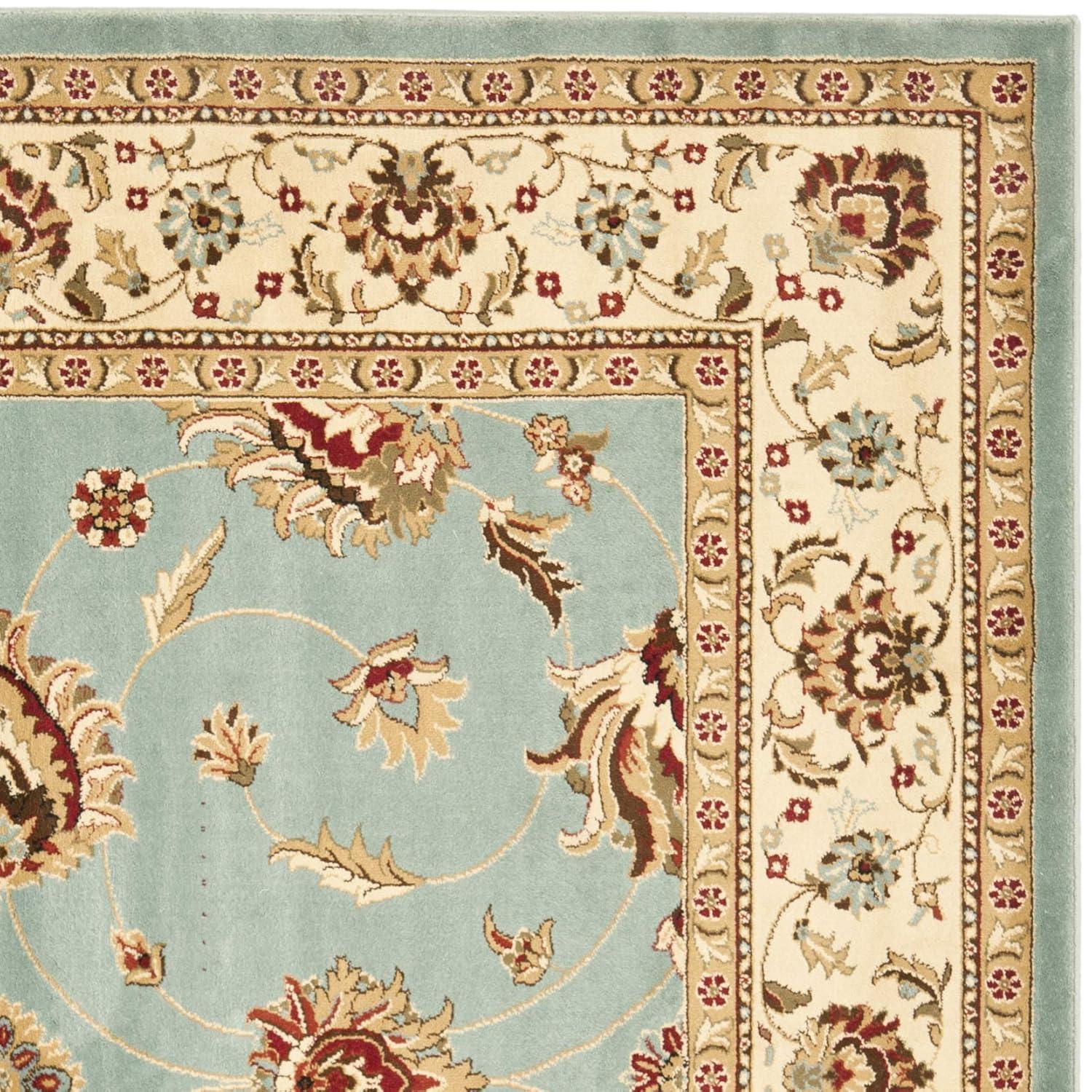 Lyndhurst LNH553 Power Loomed Area Rug - Blue/Ivory - 6'7"x6'7" - Safavieh