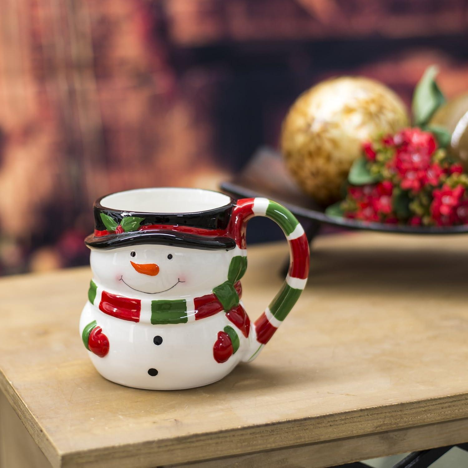 Snowman Holiday Character 12 ounce Ceramic Dolomite Christmas Coffee Mug