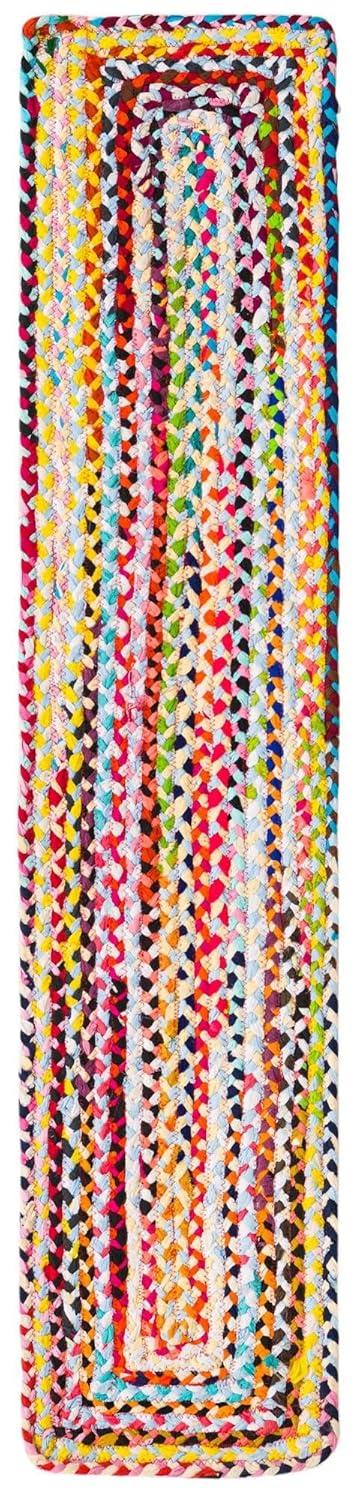 Unique Loom Marcantel Geometric Handmade Braided Cotton Yellow/Pink Area Rug