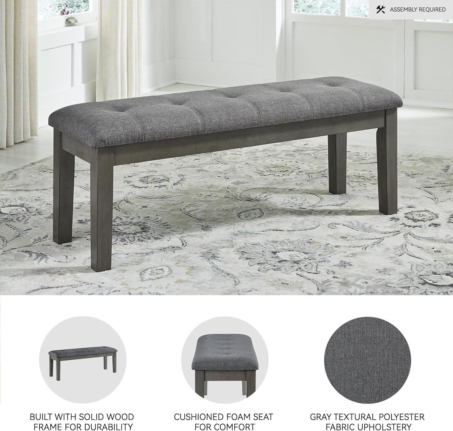 Signature Design by Ashley Contemporary Hallanden 50" Dining Bench Two-tone Gray