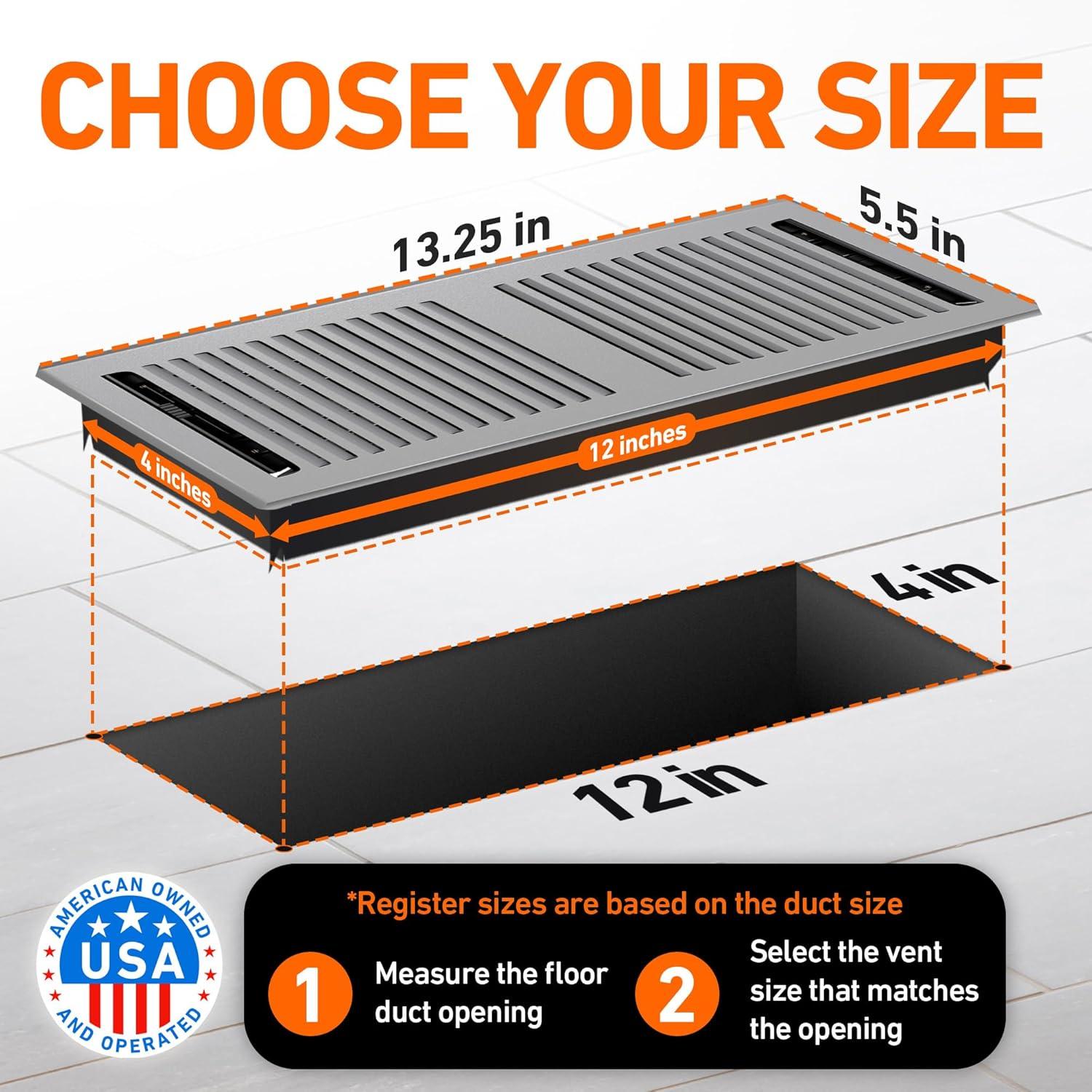 Home Intuition Contemporary Floor Vent Cover Register With Mesh Net