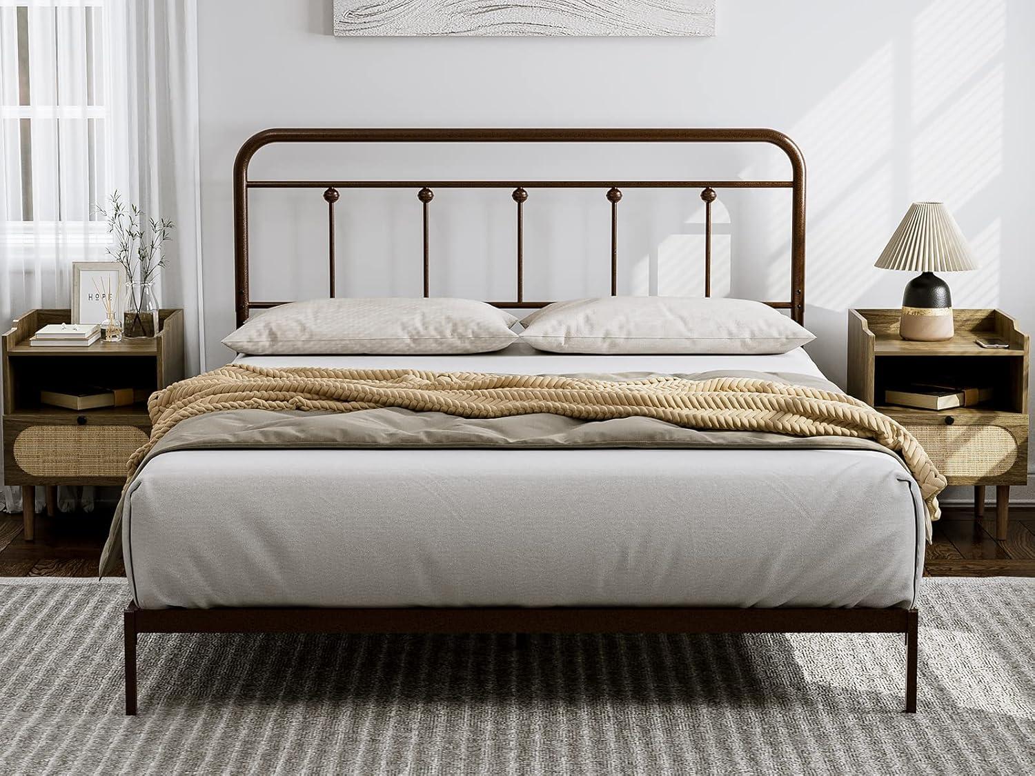 August Grove® August Grove® Metal Headboard - Adjustable Height - Farmhouse Victorian Style