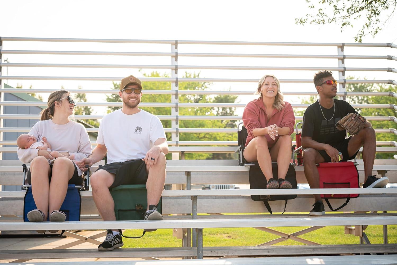 Stansport Folding Stadium Seat With Arms Black/Ten