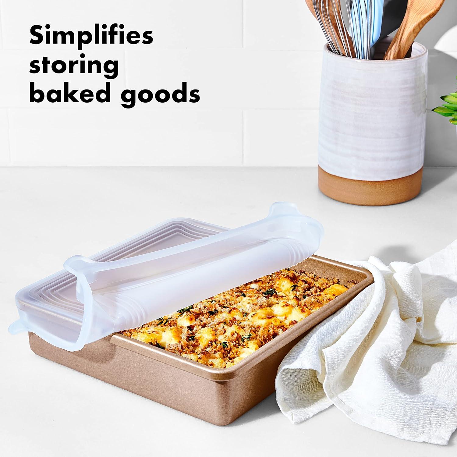 Clear Silicone Square Bakeware Lid 9" x 9"