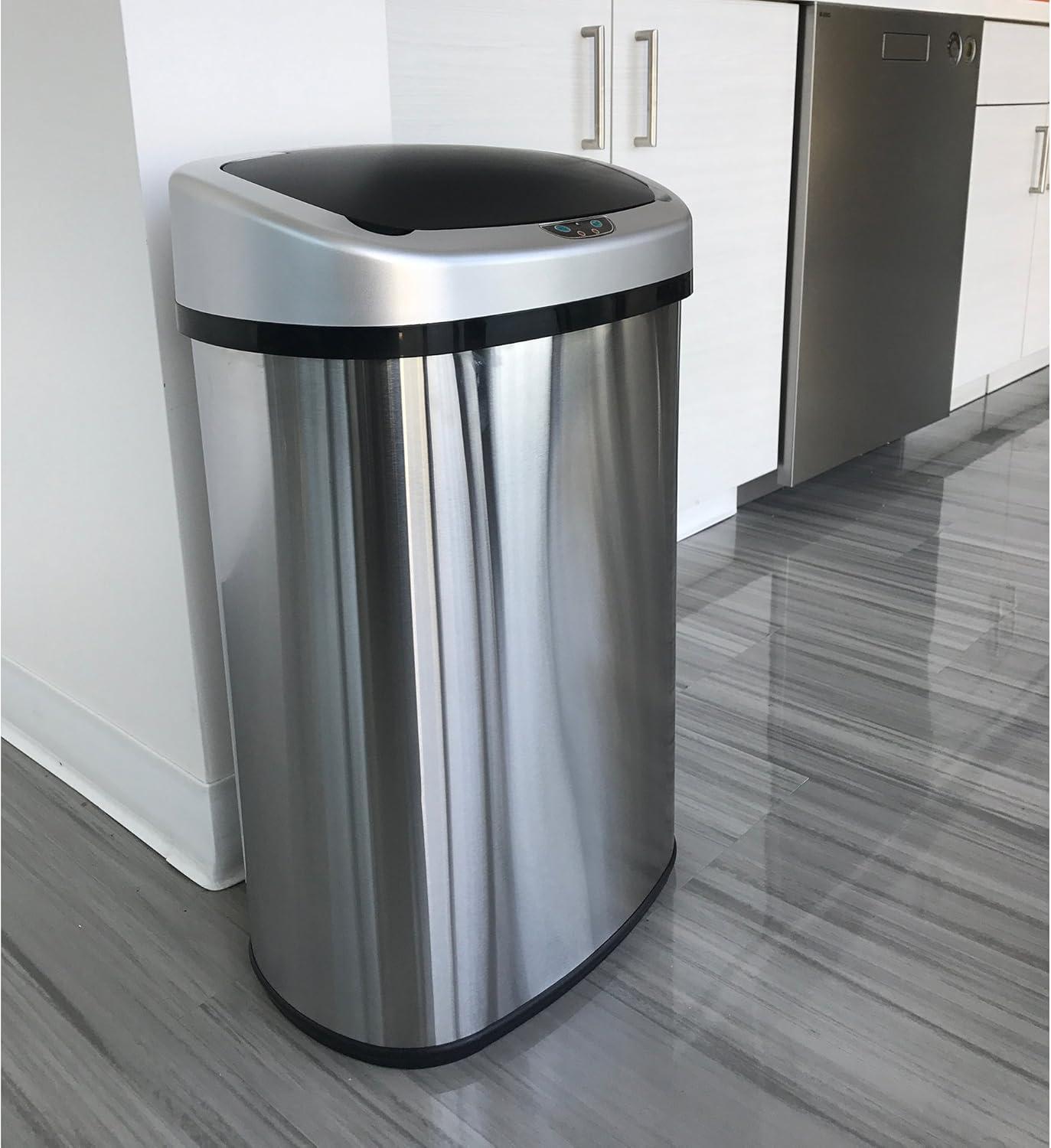 iTouchless Deodorizer Stainless Steel 13 Gallon Motion Sensor Trash Can & Reviews | Wayfair