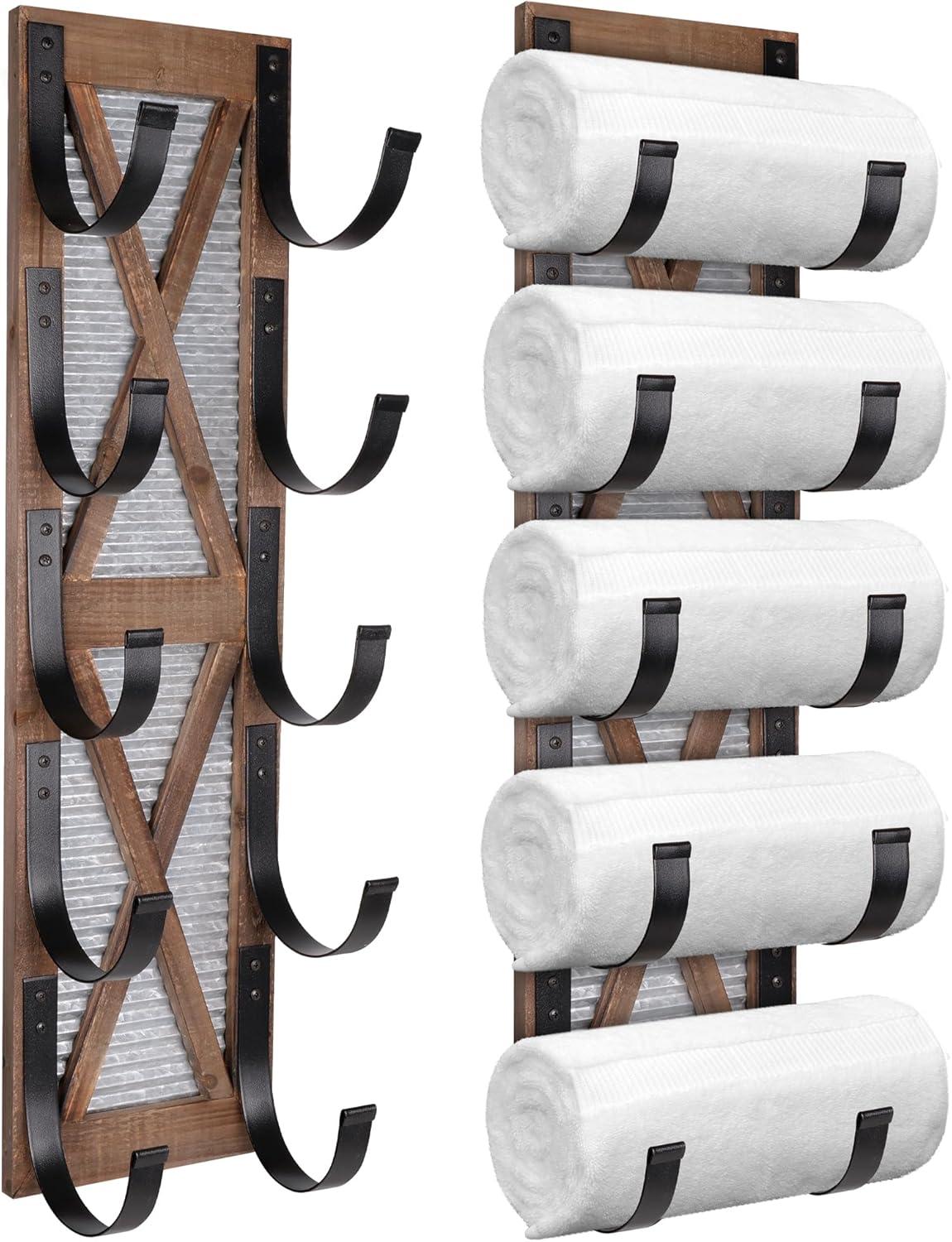 Wood 1 Wall Towel Rack