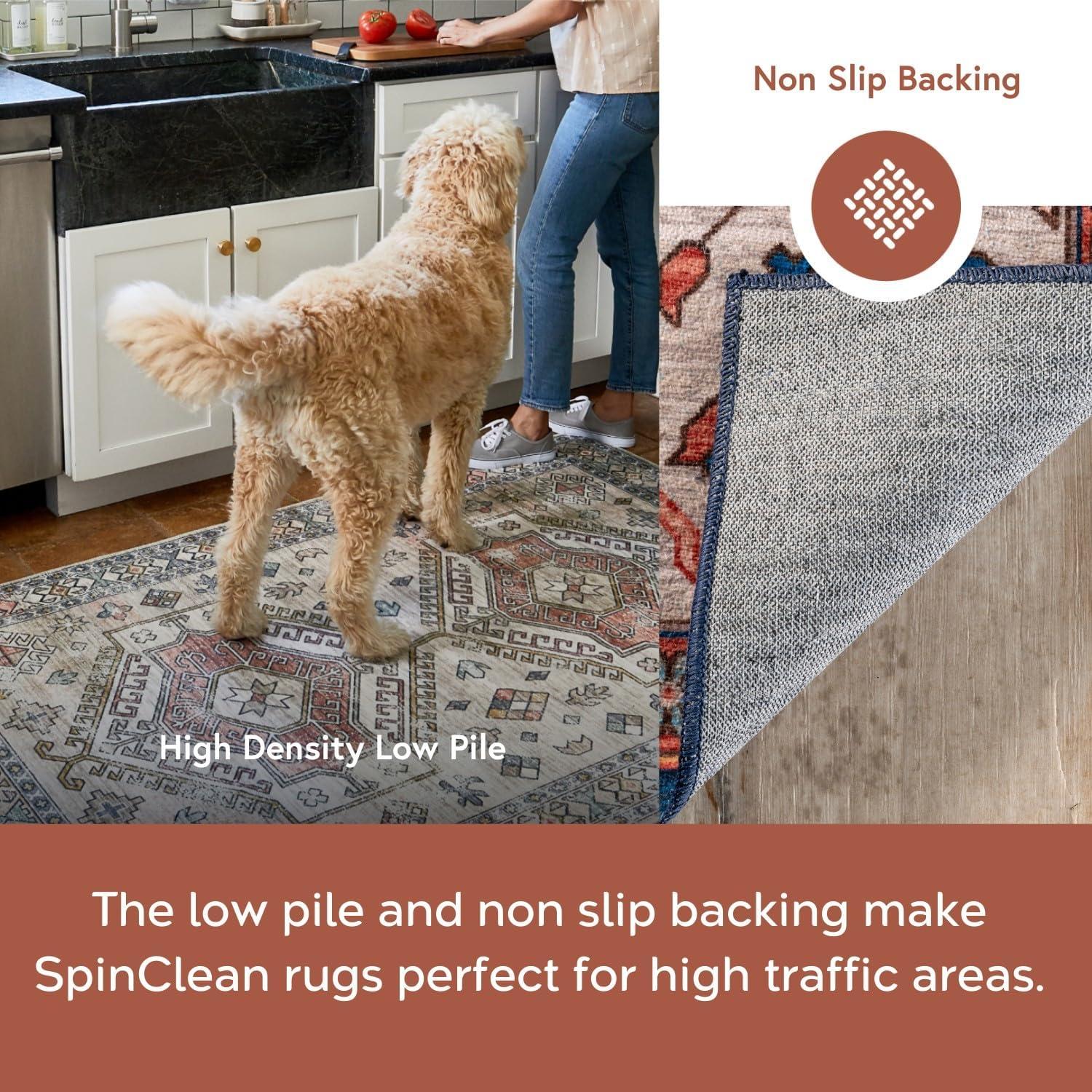 nuLOOM Carolyn SpinClean Machine Washable Stain-Resistant Area Rug