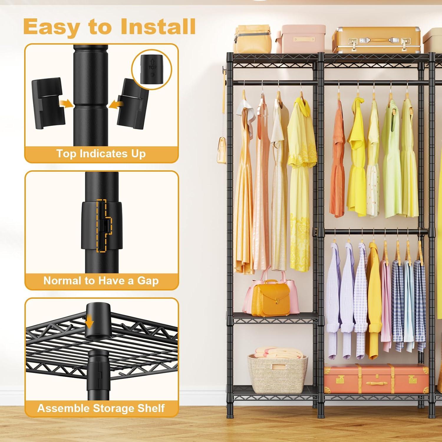 89.8'' Metal Freestanding Garment Rack