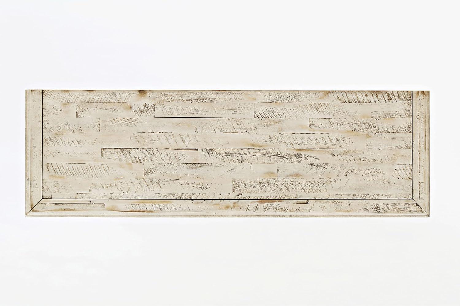 Jofran Rustic Shores 48" Coastal Distressed Acacia Four-Door Accent Cabinet