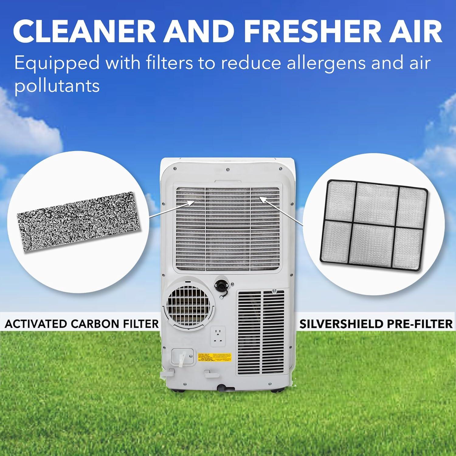 Whynter 14000 BTU Portable Air Conditioner for 500 sq. ft. with SilverShield Filter