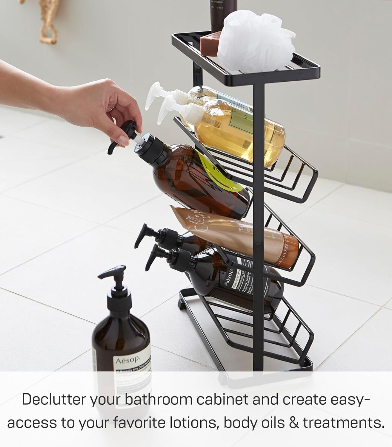 Yamazaki Home Tower Yamazaki Home Free Standing Shower Caddy - Bathroom Organizer Storage Holder, Steel