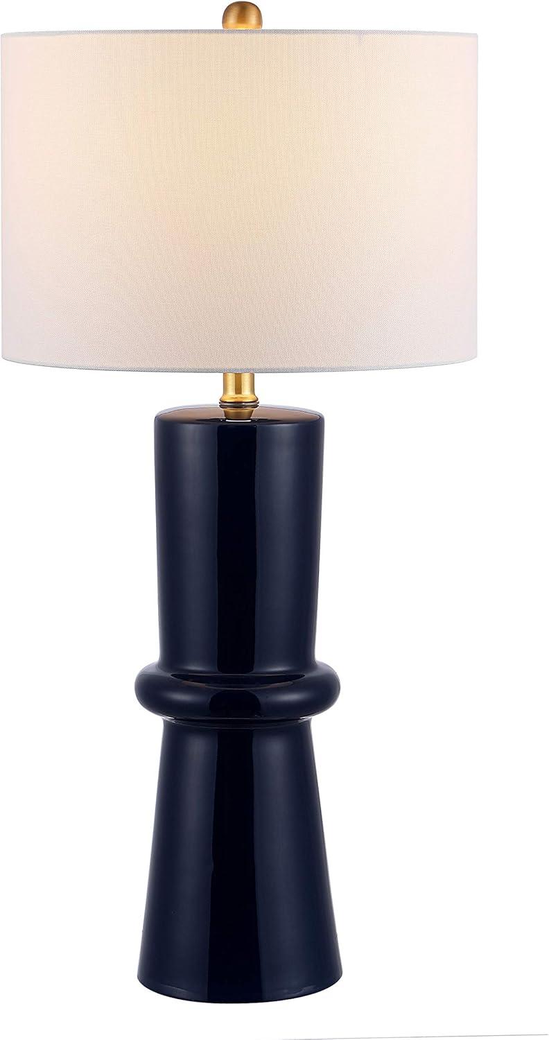 Eleanor Navy Blue Ceramic Table Lamp Set, 24" Height