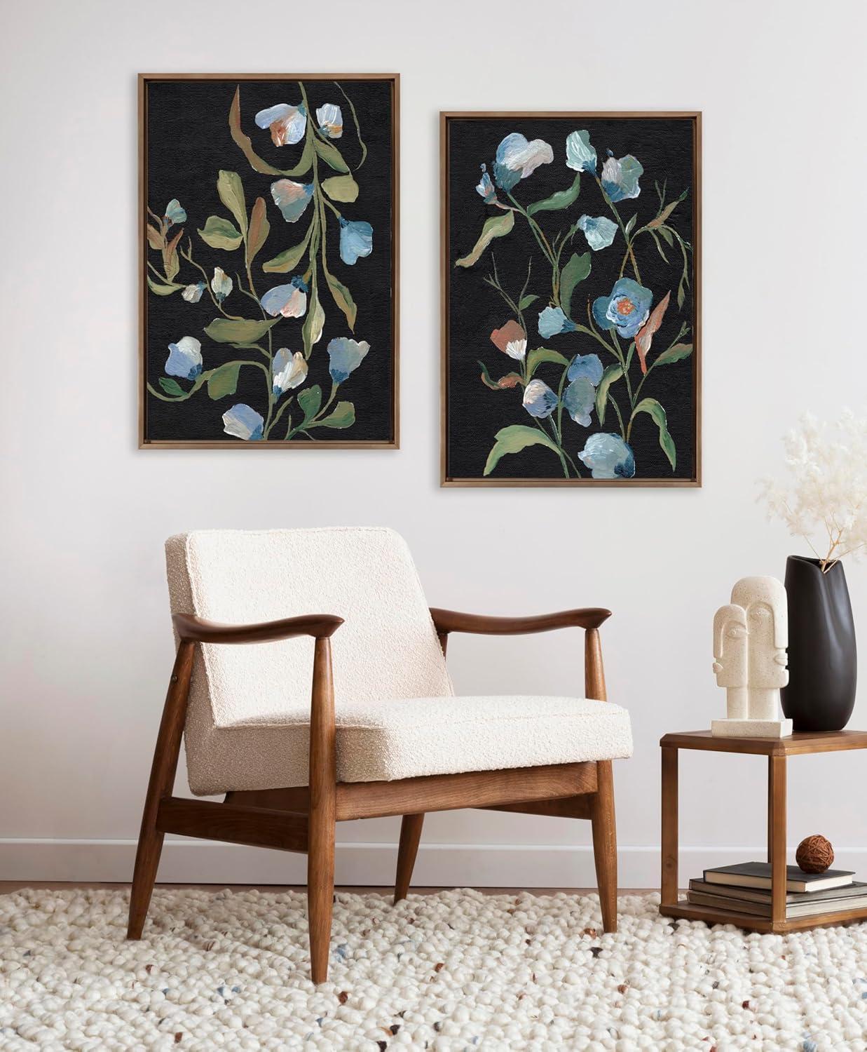 Kate & Laurel All Things Decor 23"x33" (Set of 2) Sylvie Foliage I and III Framed Canvas Arts by Nikita Jariwala Gold