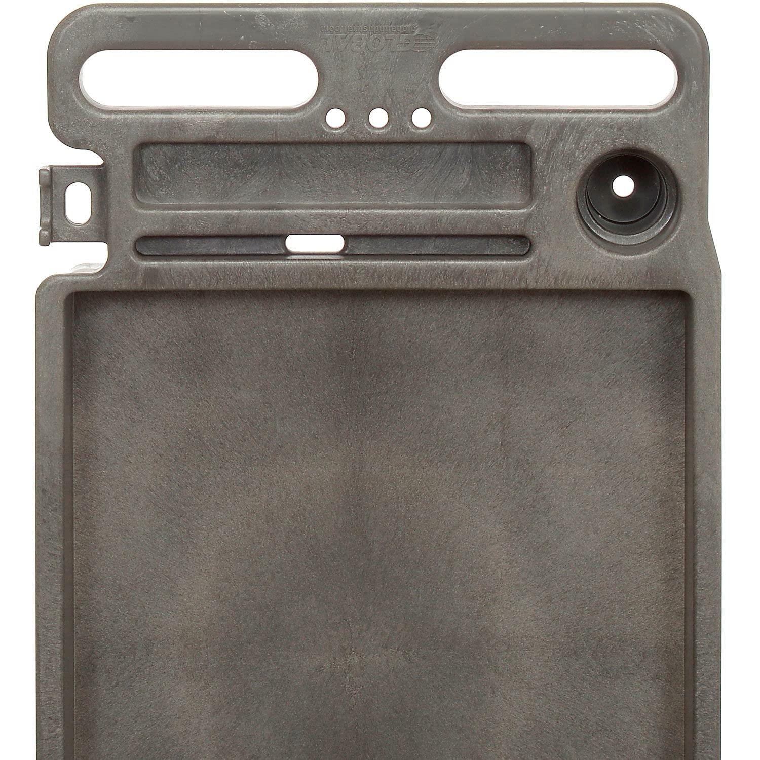 Strength Plastic 2 Flat Shelf Service & Utility Cart, 38 x 17.5, 5 in. Rubber Casters - Gray