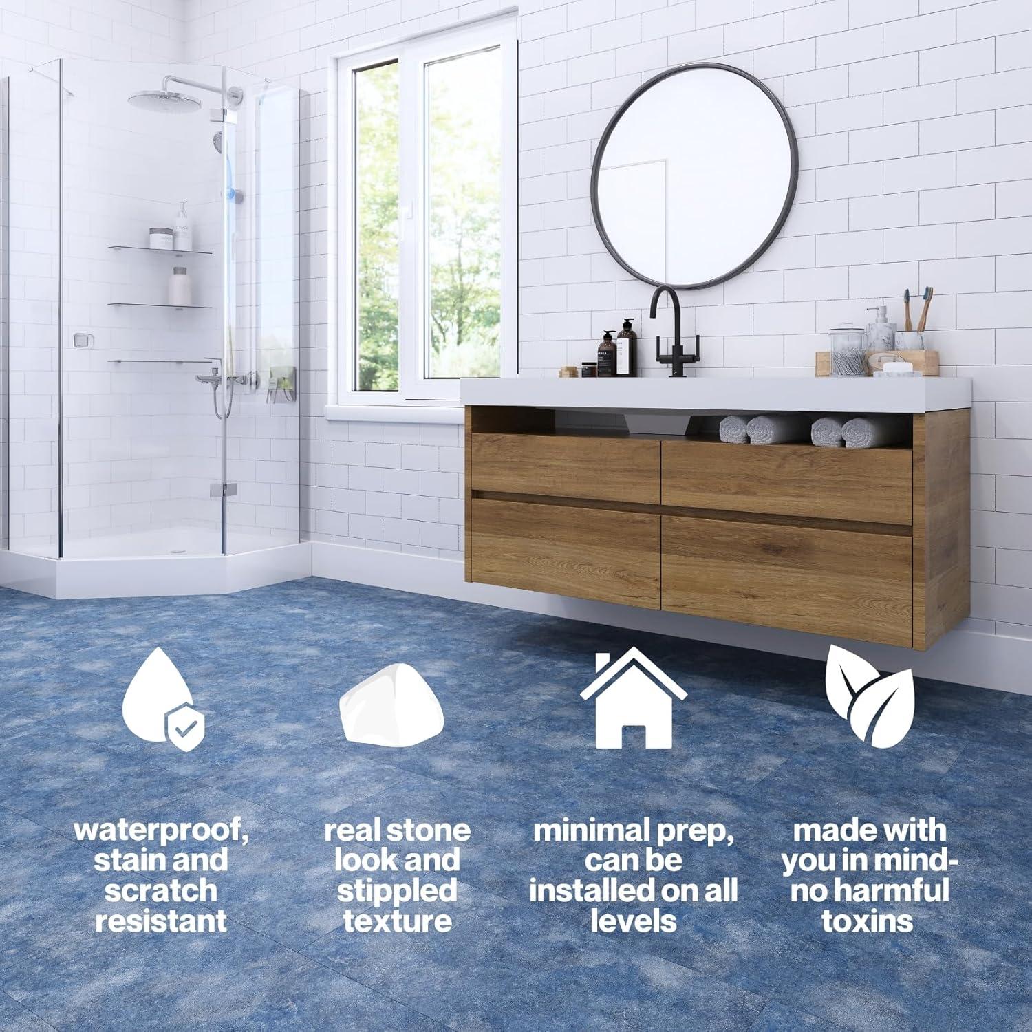 MaxCore Terra 22mil x 12" W x 24" L Click Lock Vinyl Tile Flooring