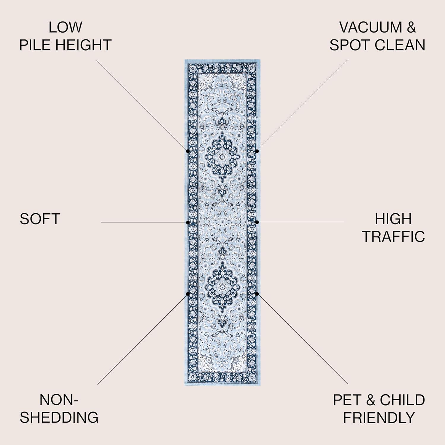 Palmette Modern Persian Floral Area Rug - JONATHAN Y