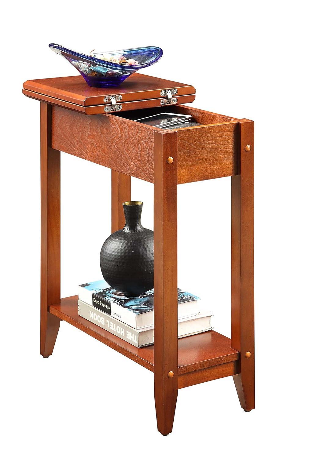 Convenience Concepts American Heritage Flip Top End Table, Cherry