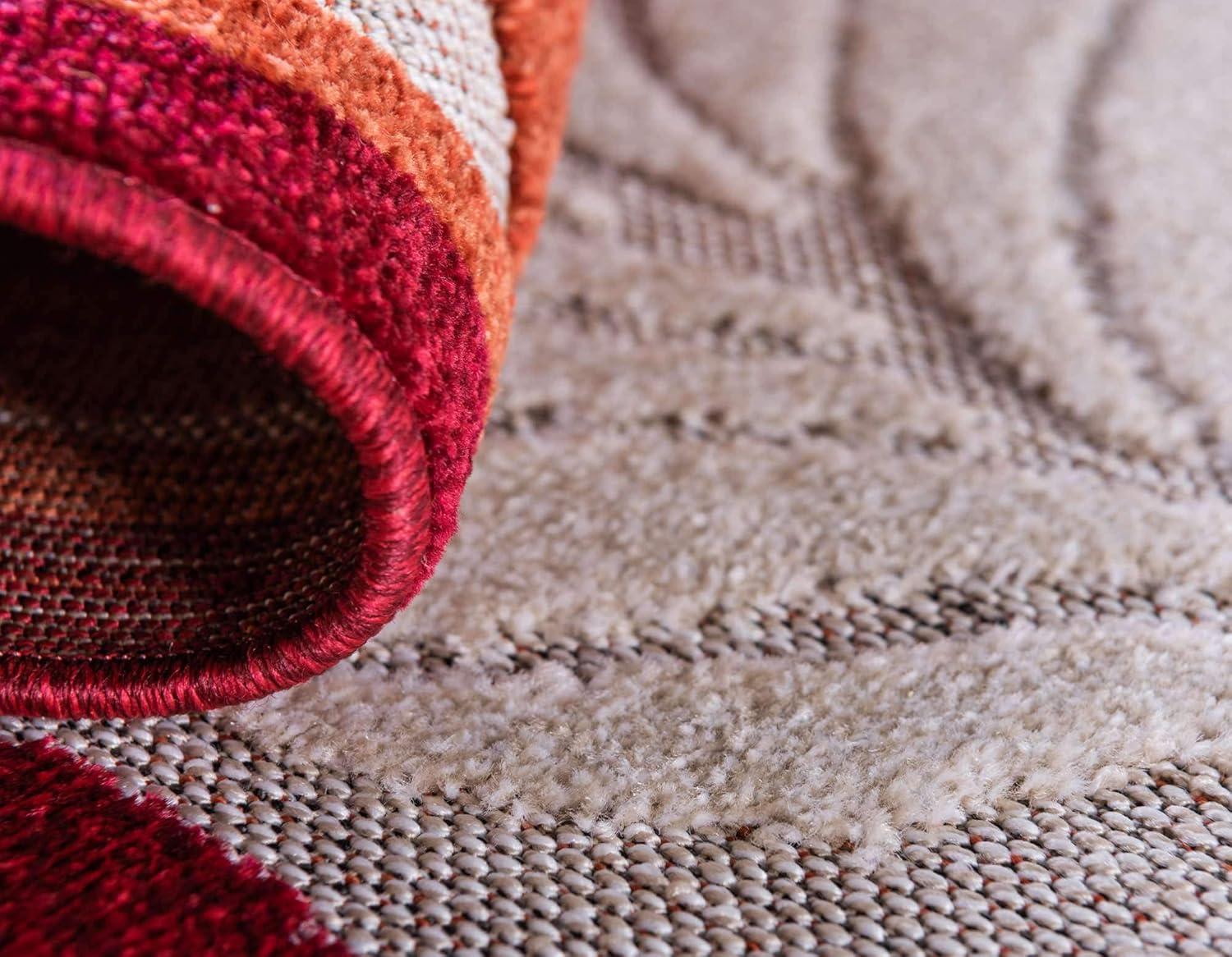 Unique Loom 9' 0 x 12' 2 Terracotta Outdoor Botanical Augusta Area Rug