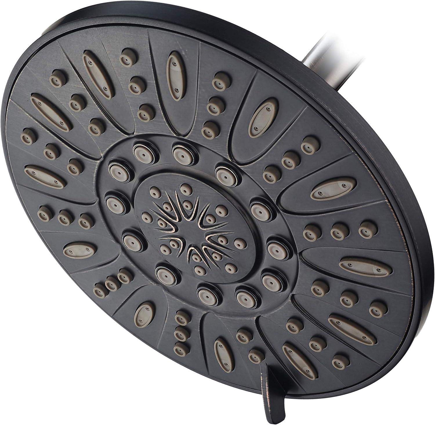 Oil Rubbed Bronze 7-Inch 6-Setting Rain Shower Head