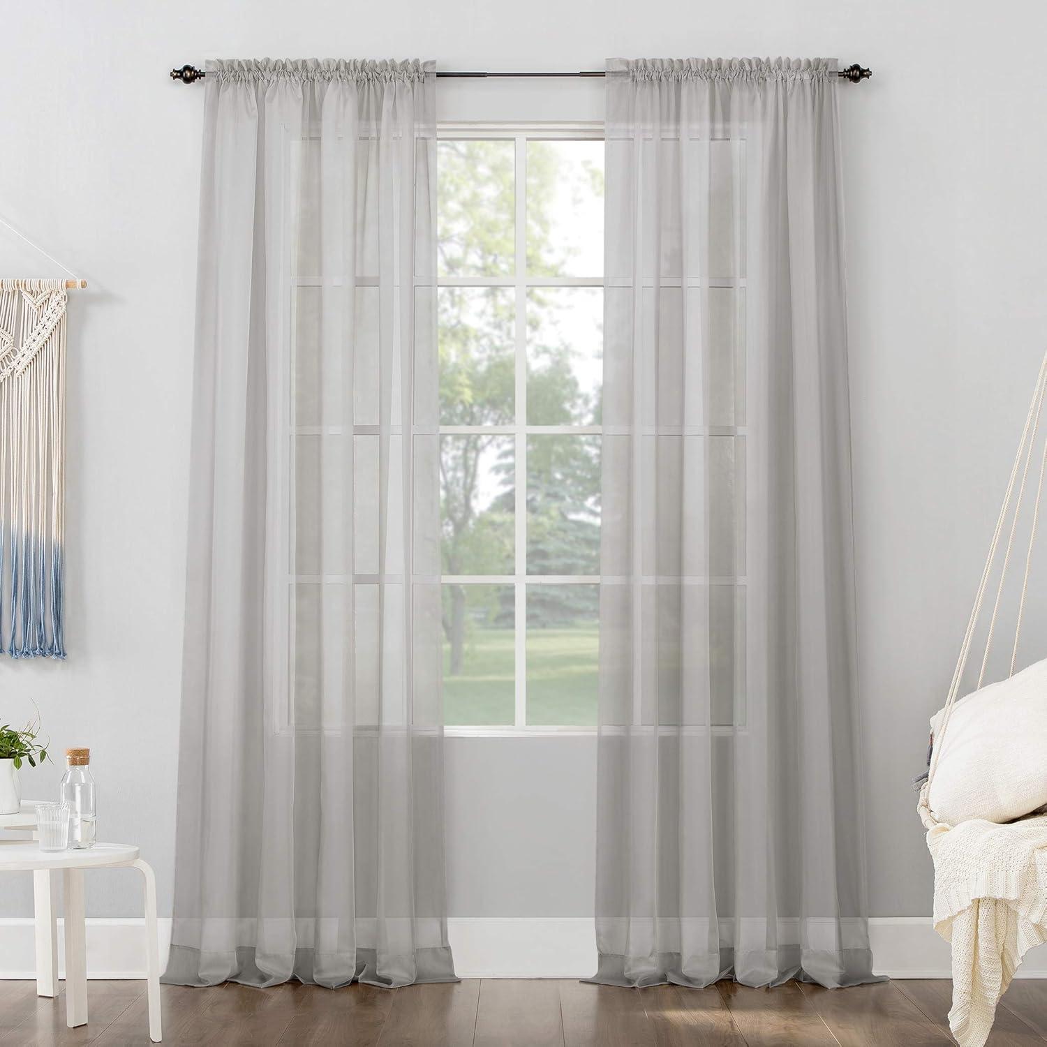 No. 918 Sheer Emily Voile Rod Pocket Curtain Panel