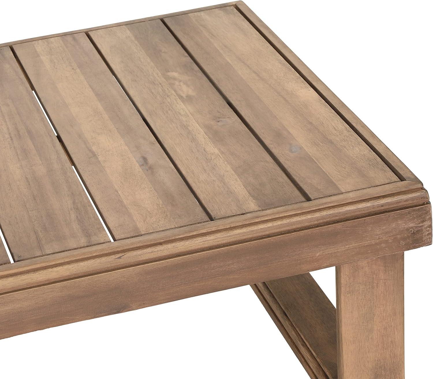 Westchester Brown Acacia Wood Rectangular Outdoor Coffee Table