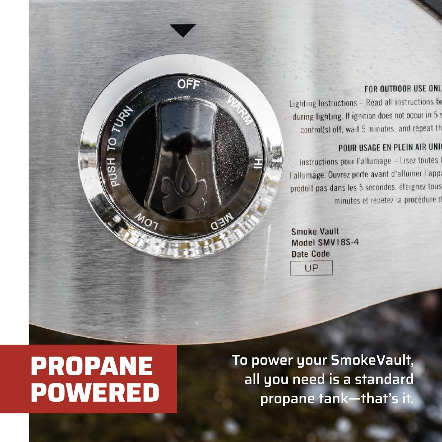 Camp Chef 18" Black and Silver Stainless Steel Propane Meat Smoker