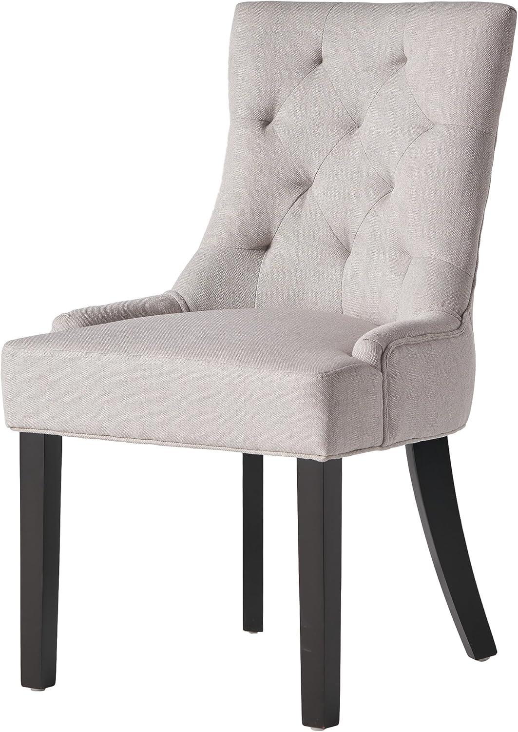 Christopher Knight Home Maggie Contemporary Tufted Armless Dining Chairs (Set of 2), Light Gray/Fabric