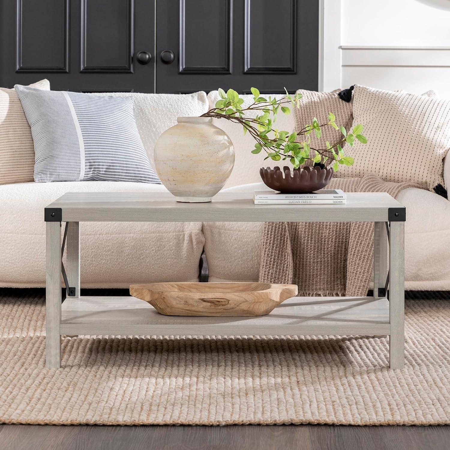 Modern Farmhouse Coffee Table - Stone Gray