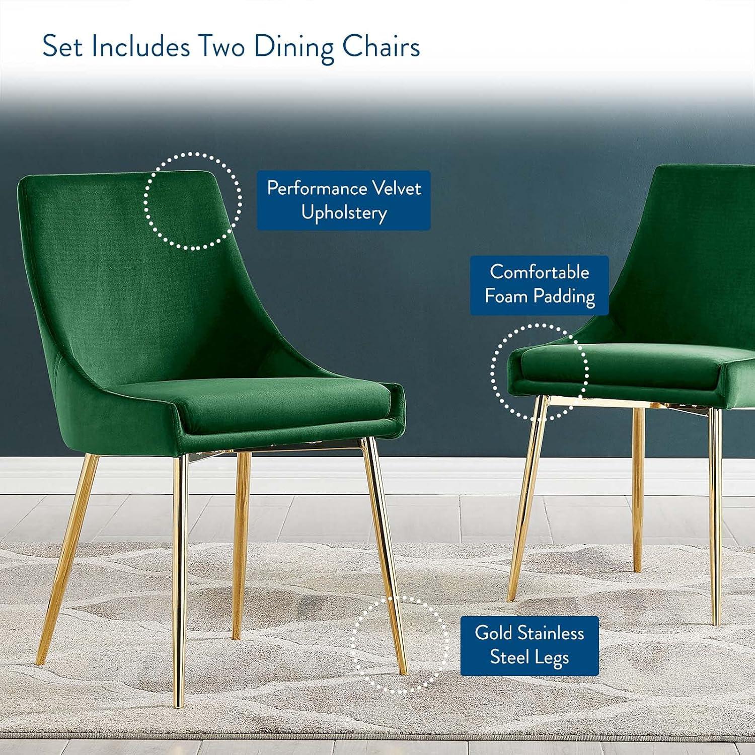 Modway Viscount Performance Velvet Dining Chairs | Wayfair