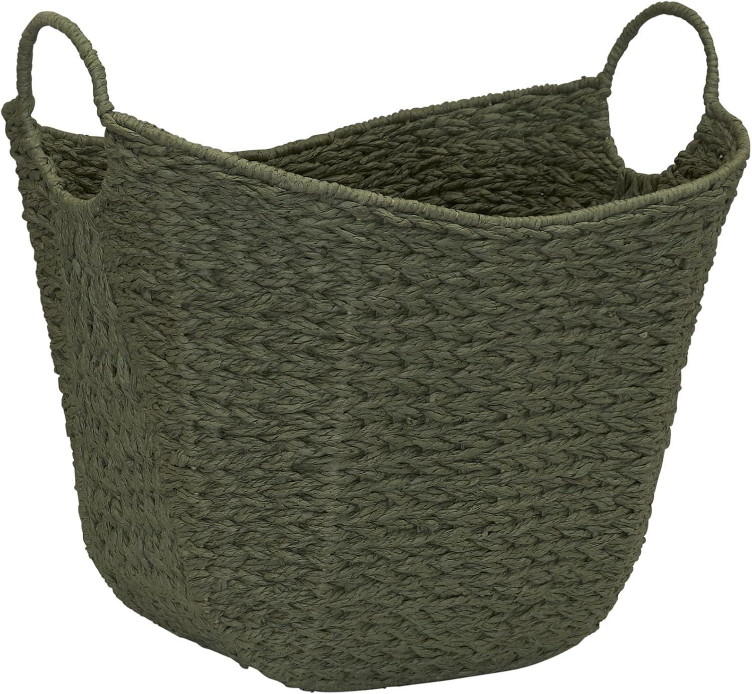 Rustic Wicker Basket With Handles