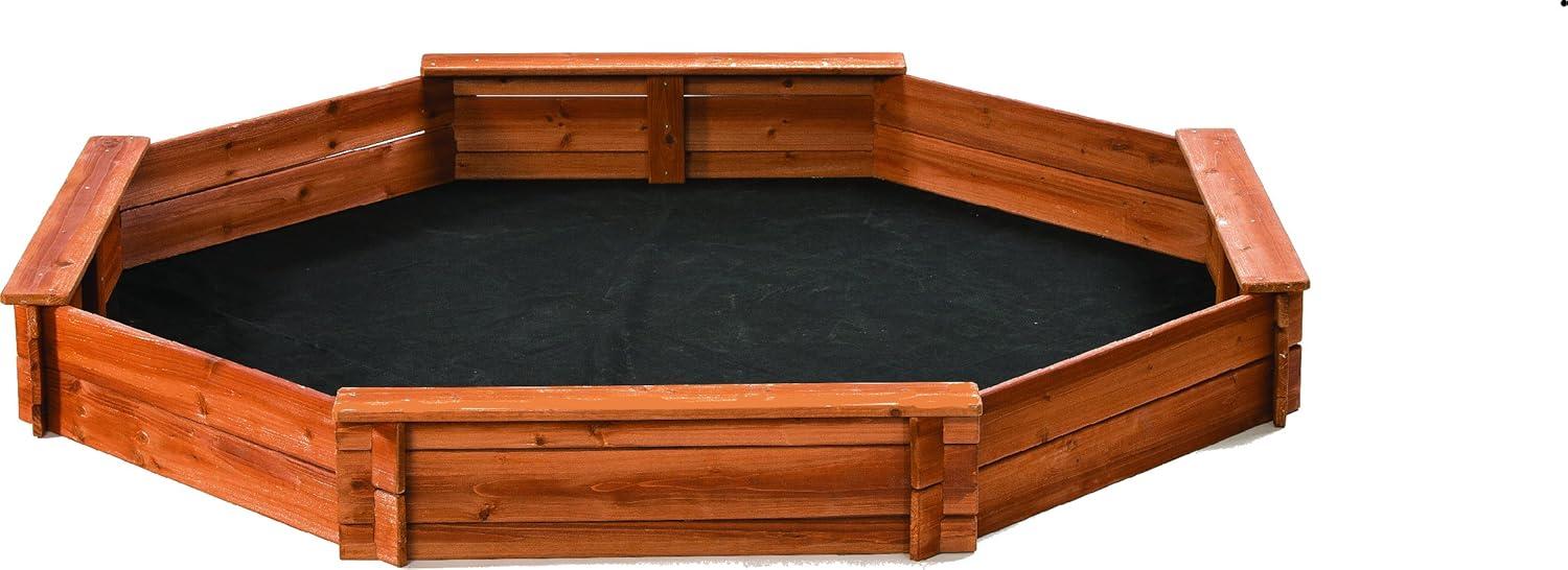Creative Cedar Designs Creative Cedar Designs 75" x 72" x 9" Solid Wood Octagon Sandbox with Cover