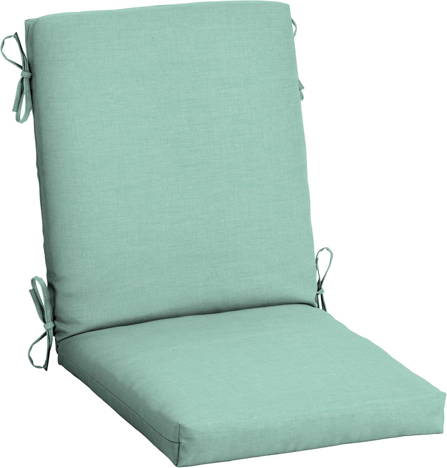 Arden 44"x20" Outdoor High Back Dining Chair Cushion Aqua Leala Texture: Fade & Water-Resistant, UV Protection