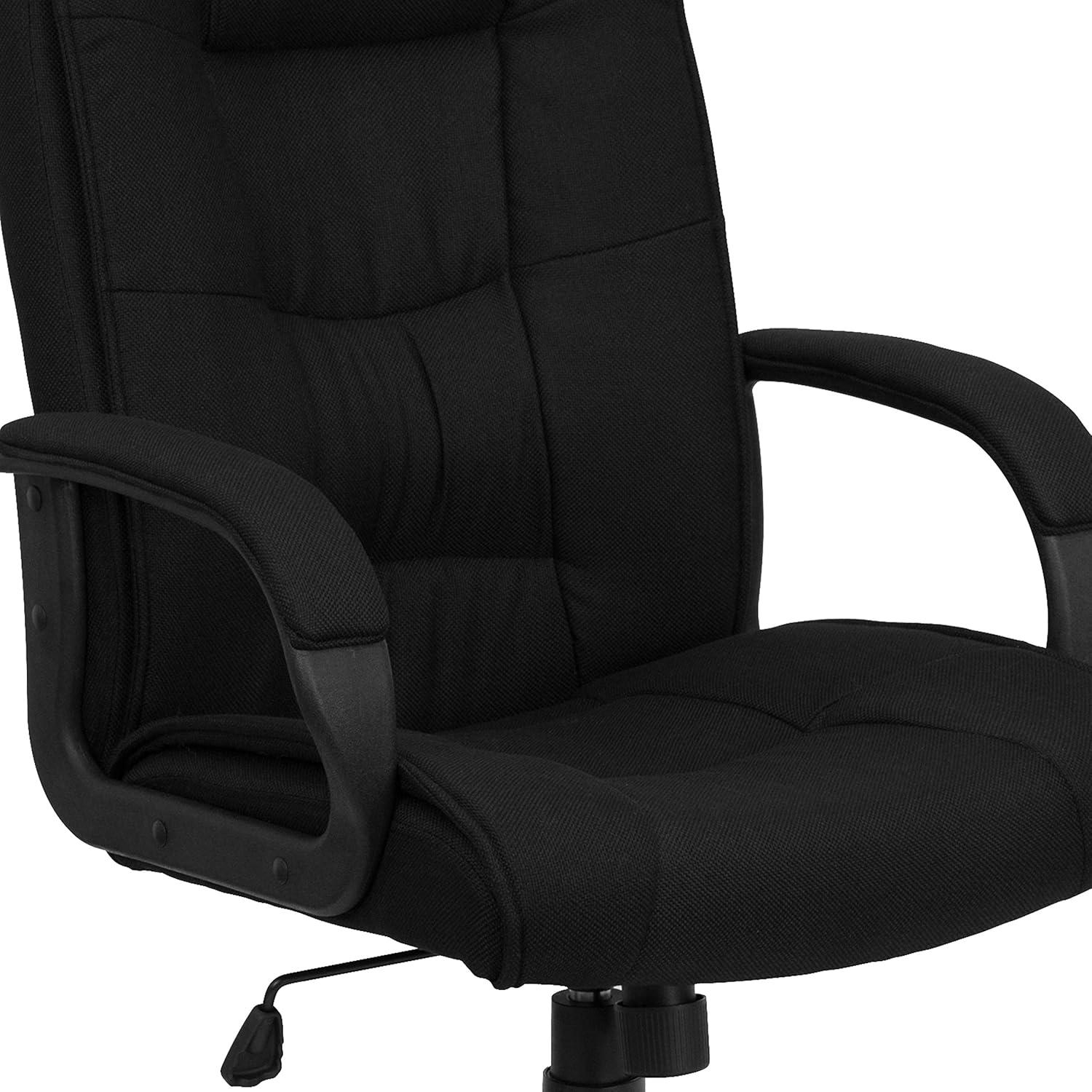 High Back Black Fabric Executive Swivel Office Chair