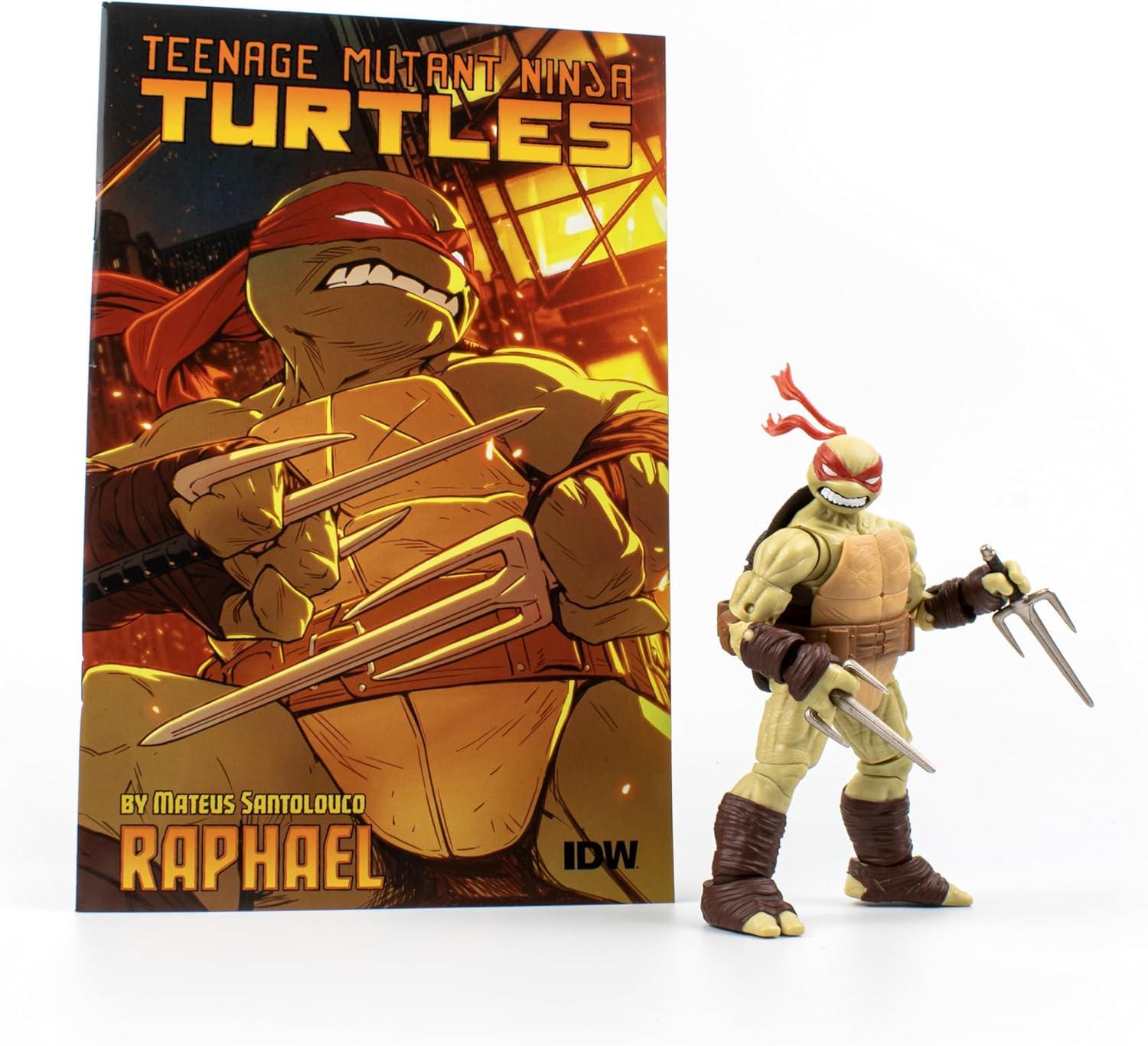 Raphael 5-inch Action Figure and IDW Comic Book Set