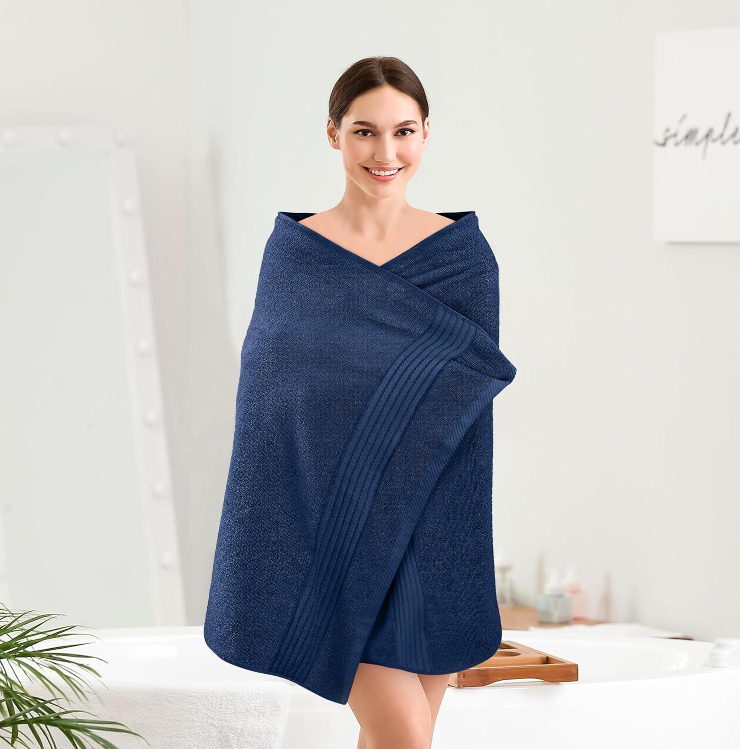 Utopia Towels - Bath Towels Set, Navy Blue - Luxurious 700 GSM 100% Ring Spun Cotton - Quick Dry, Highly Absorbent, Soft Feel Towels, Perfect for Daily Use (Pack of 4)
