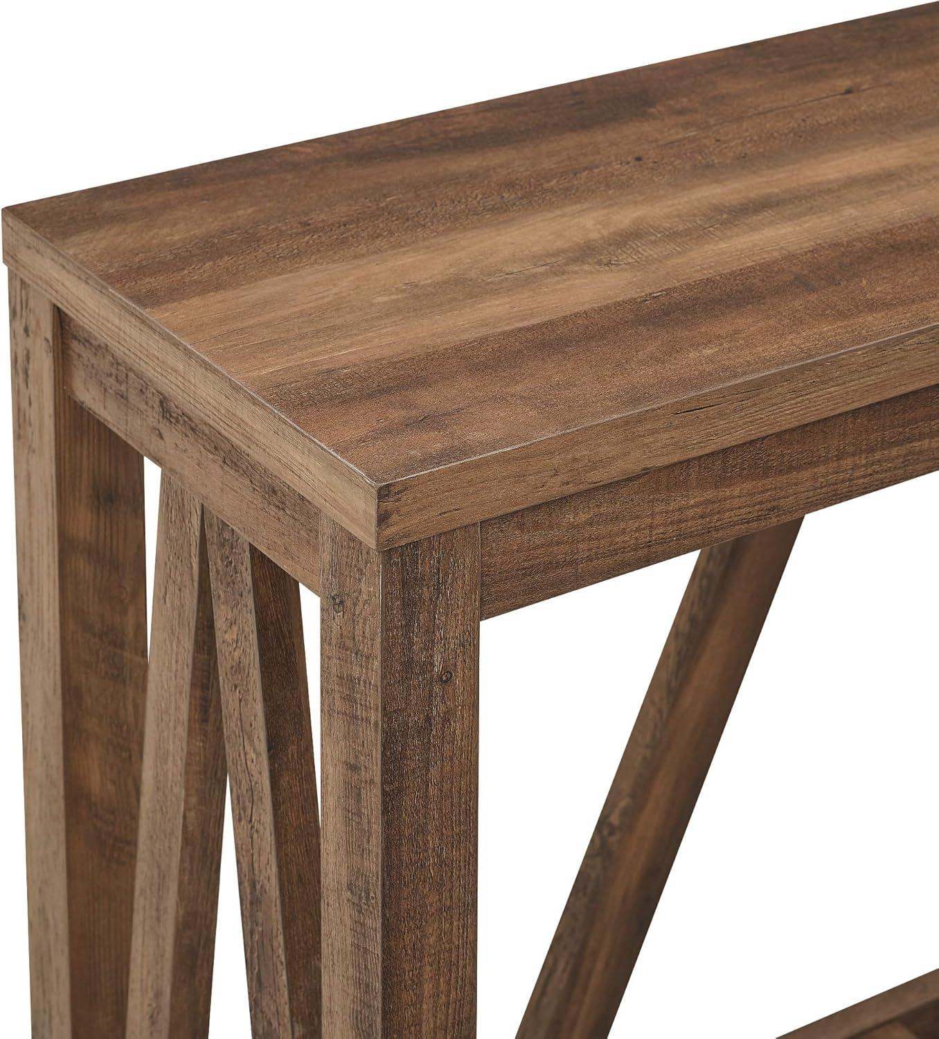 Walker Edison Furniture Modern Farmhouse Accent Entryway Table, 52 Inch - Rustic Oak