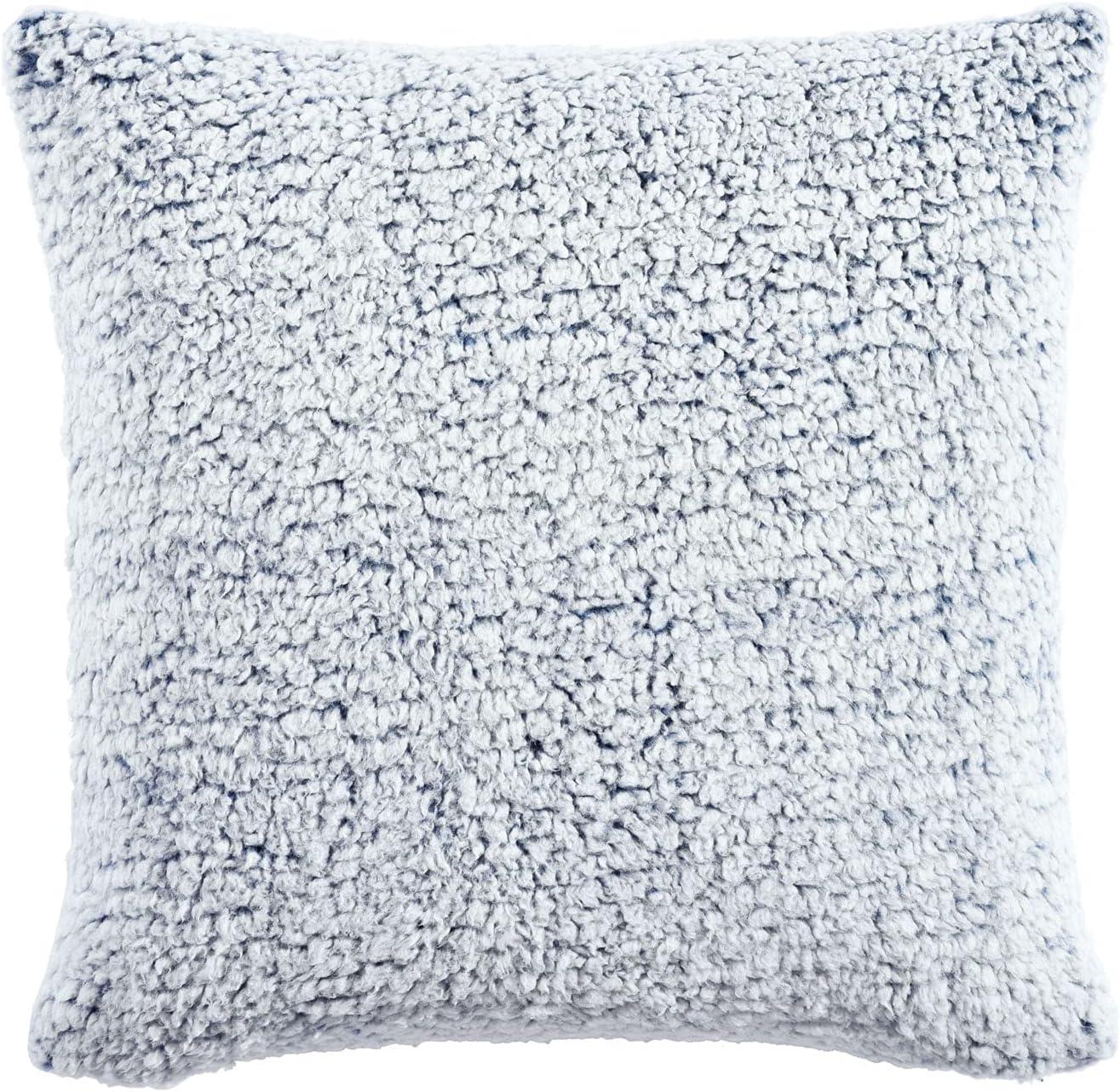 20"x20" Oversize Cozy Soft Reversible Faux Shearling Family-Friendly Square Pillow Cover - Lush Décor