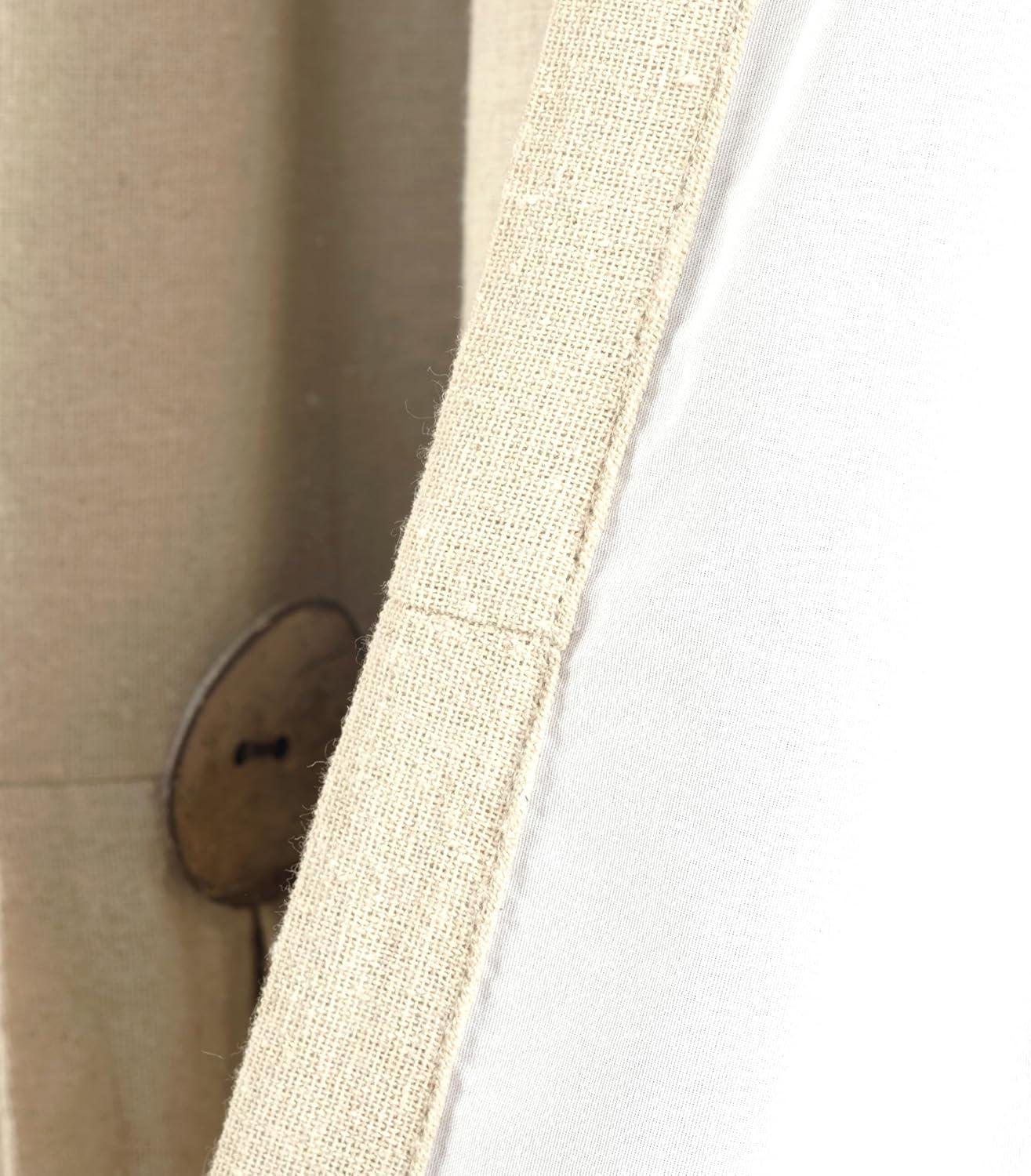 Lush Decor Linen Button Cotton Blend Blackout Thermal Rod Pocket Single Curtain Panel & Reviews | Wayfair