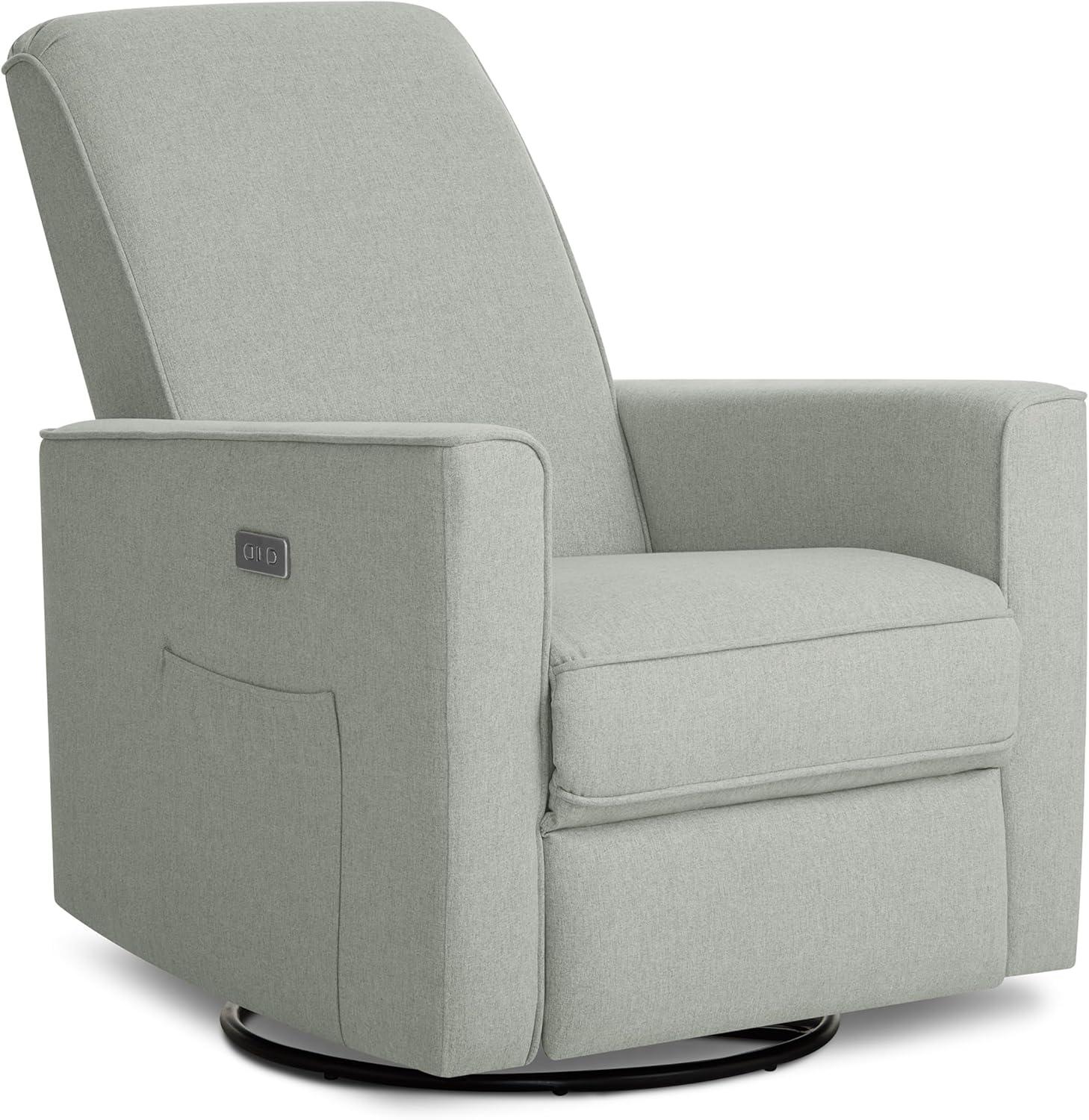 Evolur Greenguard Gold Certified Upholstered Swivel Reclining Glider