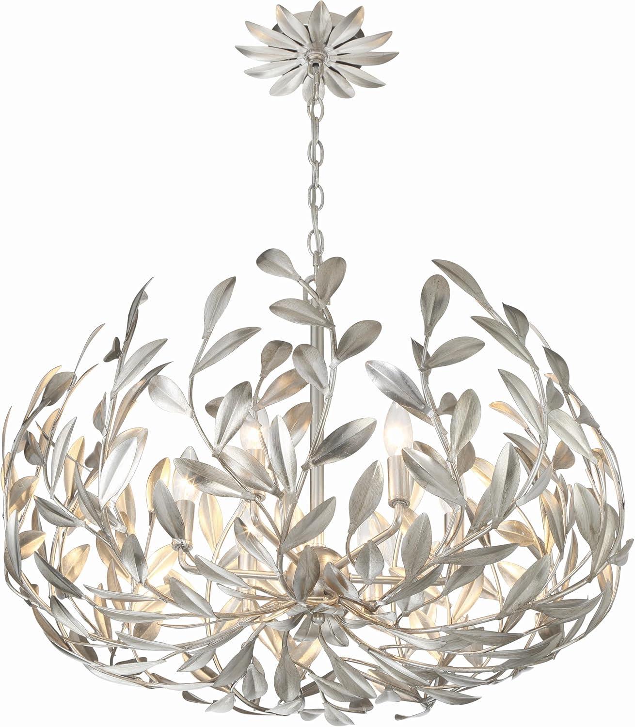 Crystorama Lighting Broche 6 - Light Chandelier in  Antique Silver