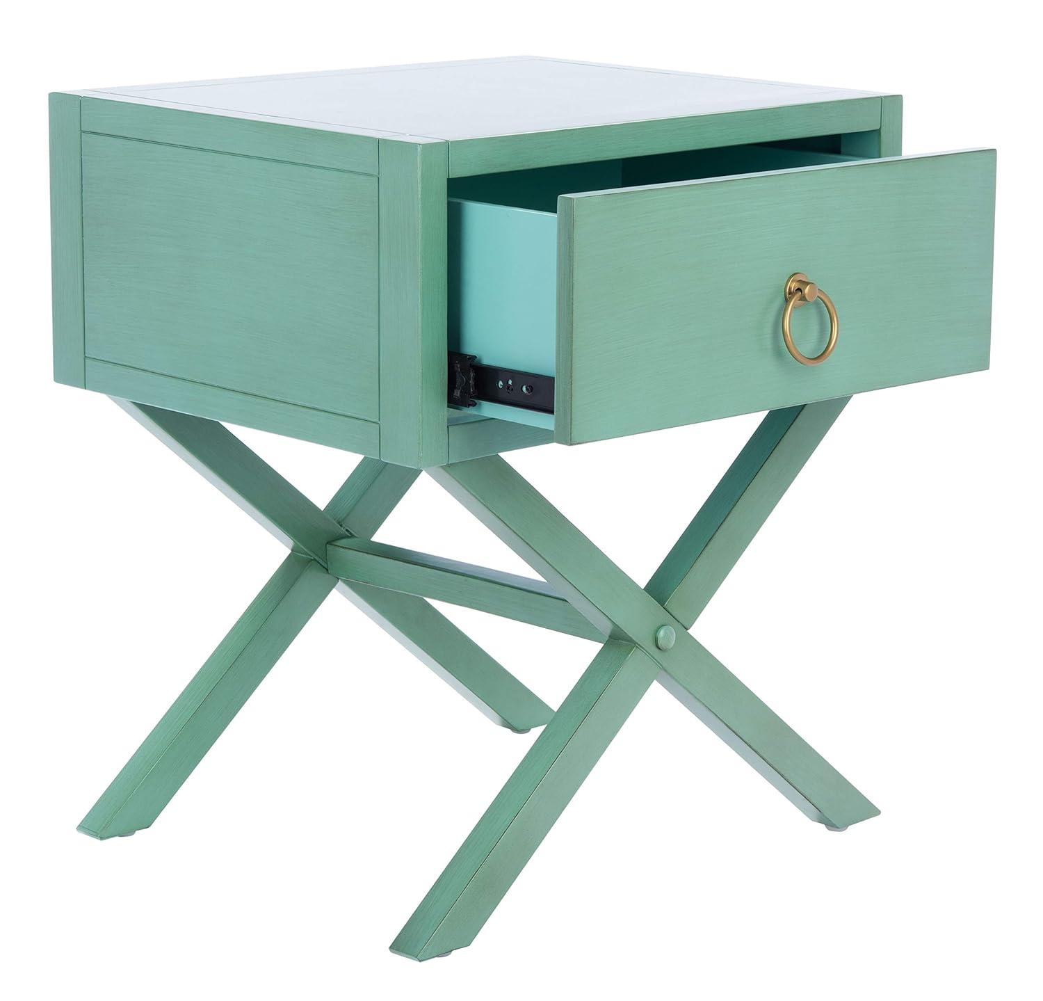 Odilia 1 Drawer Nightstand - Turquoise - Safavieh.
