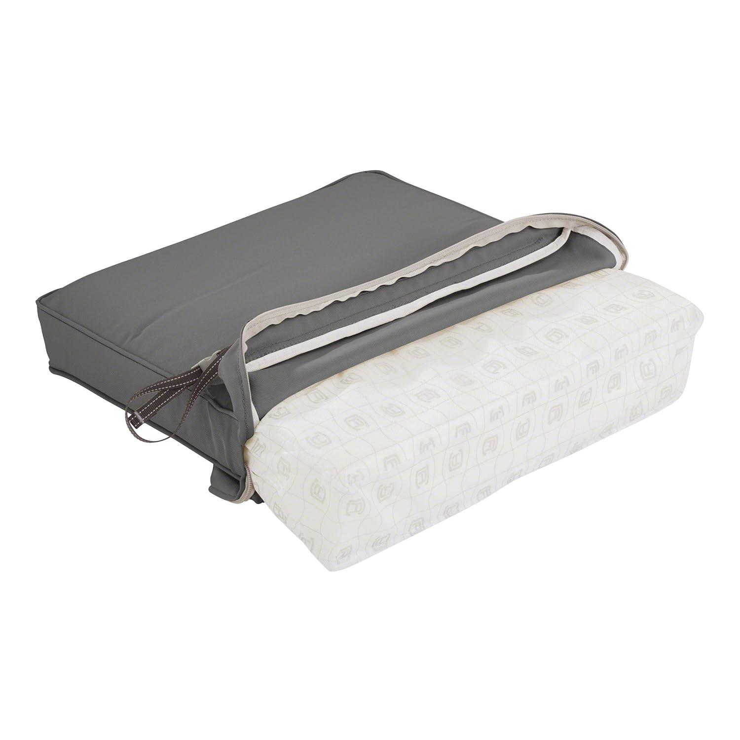 Classic Accessories 62-015-LCHARC-EC Bench Cushion Combo, 48"W x 18"D x 3"Thick, Light Charcoal
