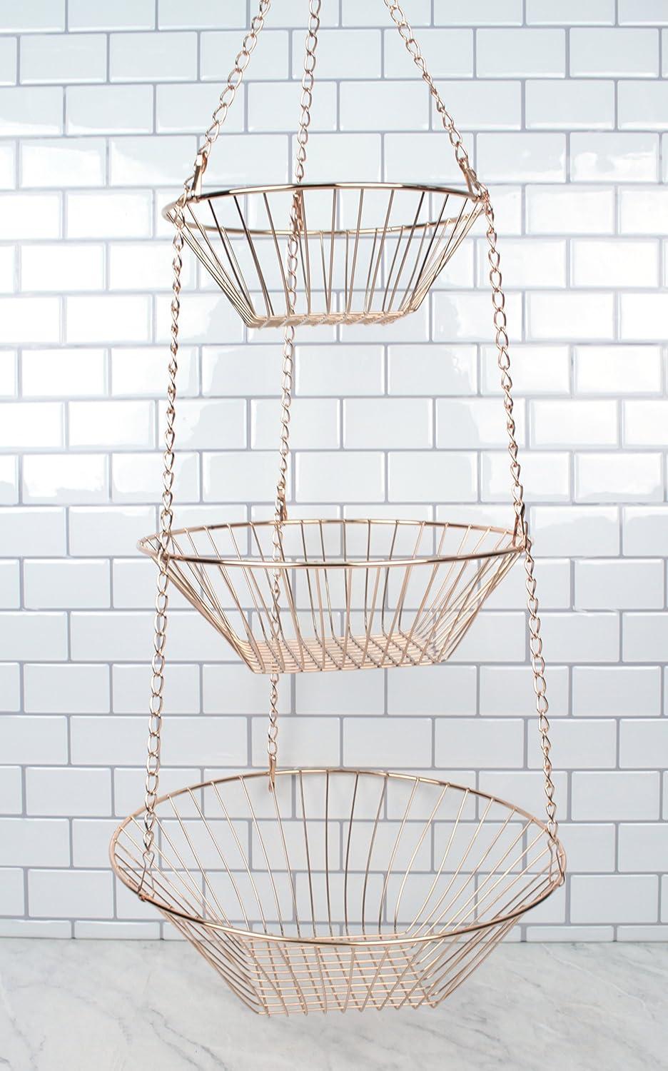 Wire Hanging Basket - Copper