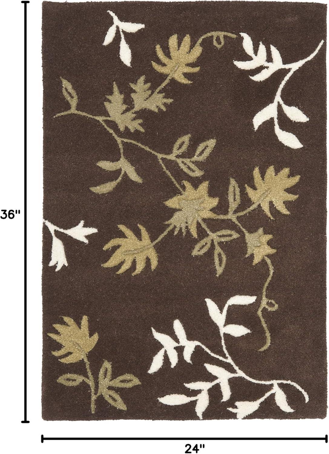 SAFAVIEH Soho Mable Floral Wool Area Rug, Brown, 2' x 3'