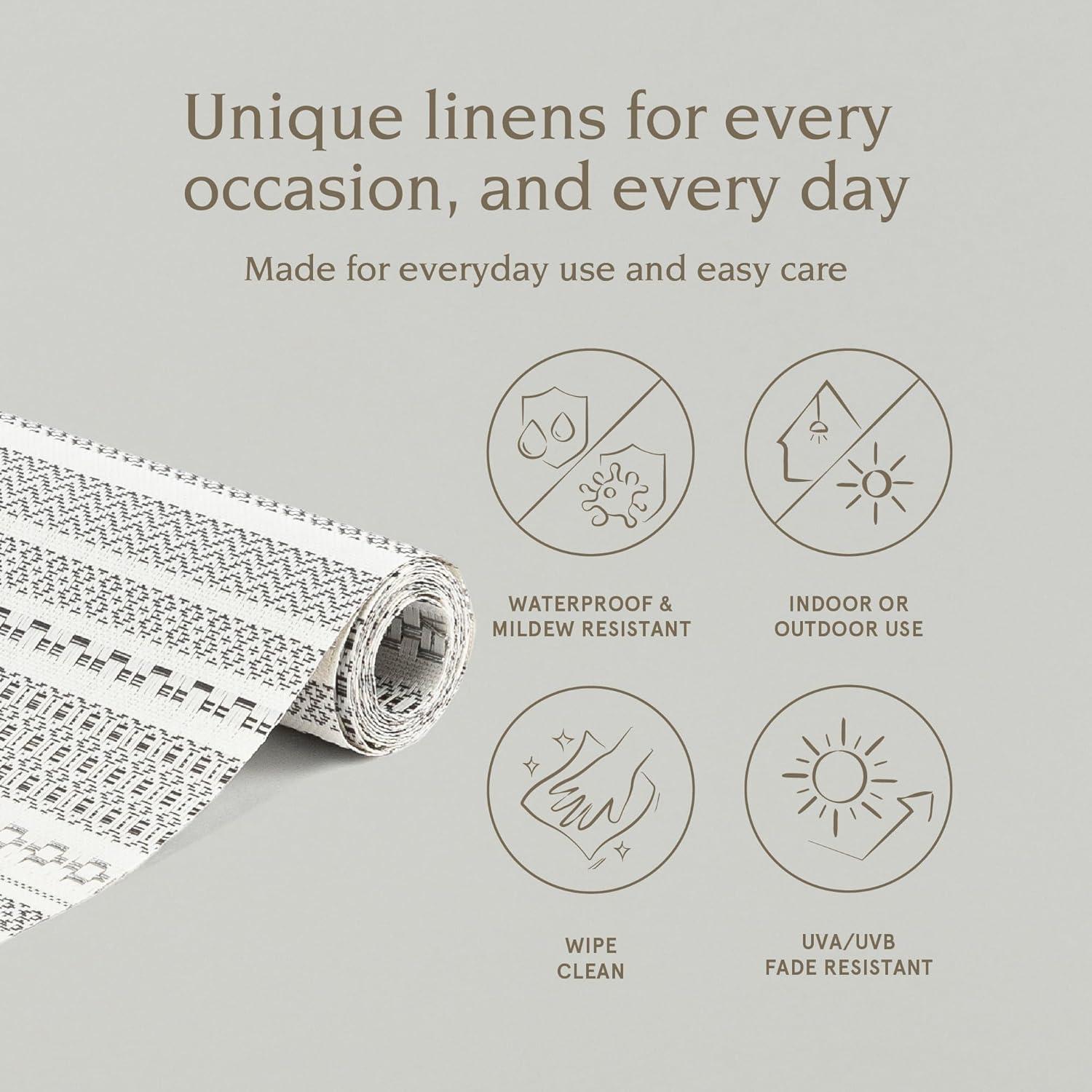 over&back Reversible Striped Table Runner